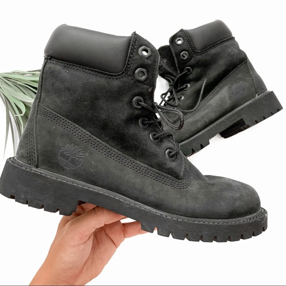 timberland 6 inch waterproof boots black